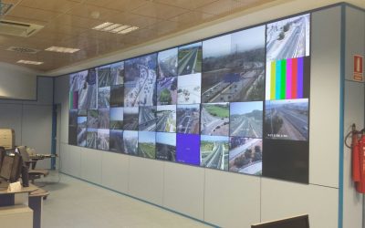 VideoWall del Centro de Control de la DGT en Valencia